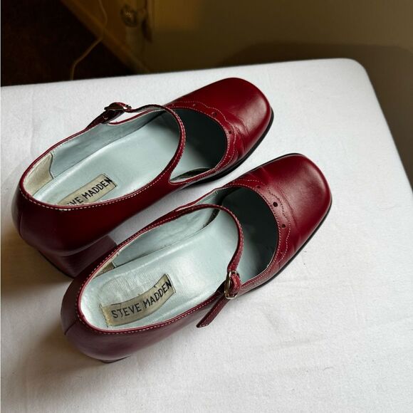 Steve Madden Red Mary Jane Heels - Picture 8 of 8